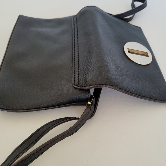 Kate Spade Newbury Lane Sally Crossbody Bag Black Saffiano Leather Turnlock Smal - Picture 9 of 9